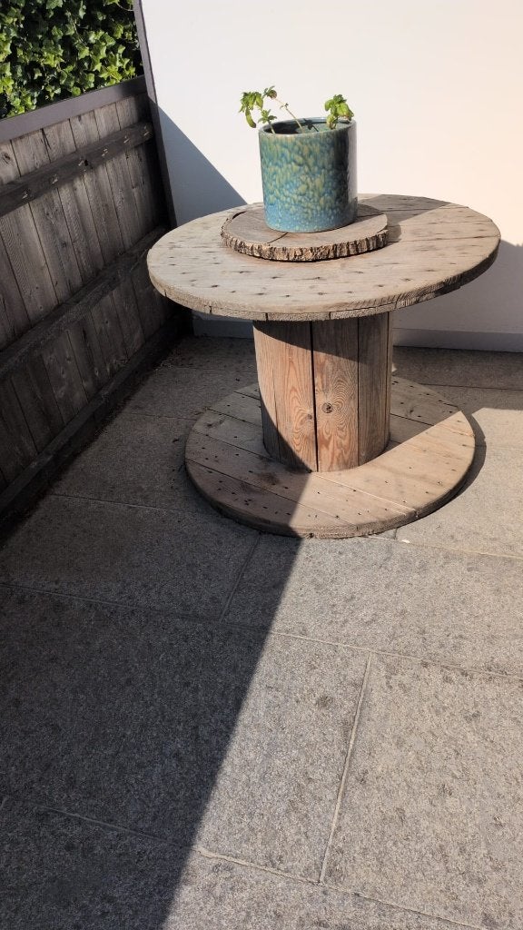 houten haspel - D75cm; H 55cm - 20€, Ophalen, Gebruikt