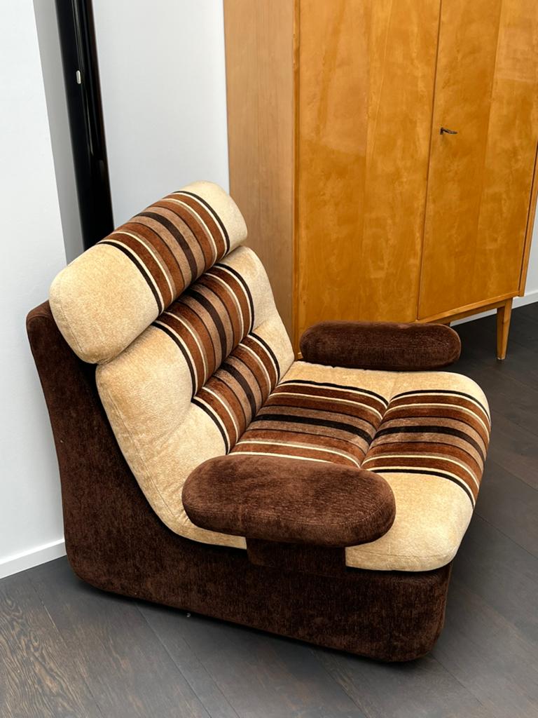 Vintage eenzit retro fauteuil, Vintage, Enlèvement, Tissus, Une personne