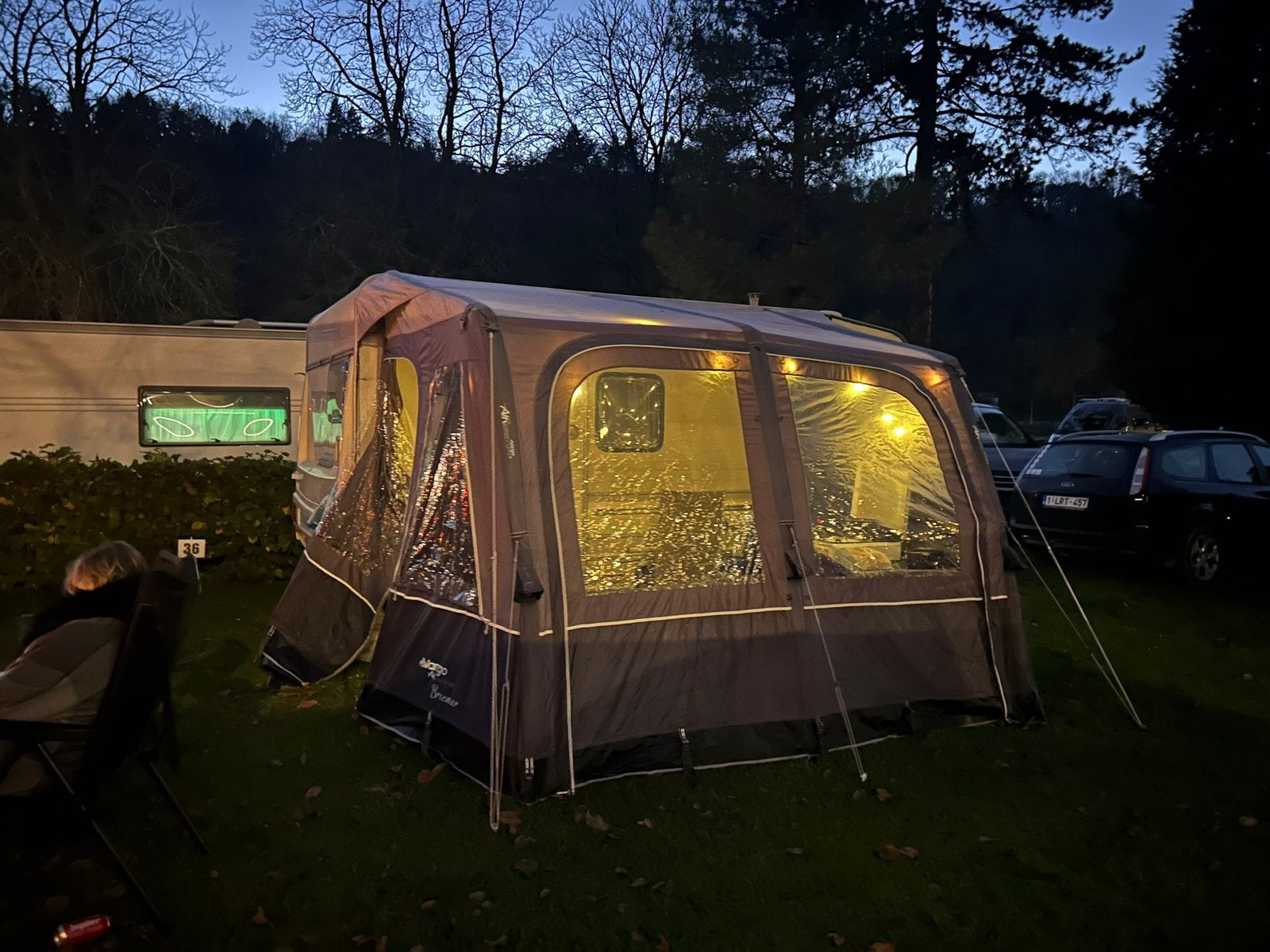 Opblaasbare voortent, Caravans en Kamperen, Ophalen, Gebruikt