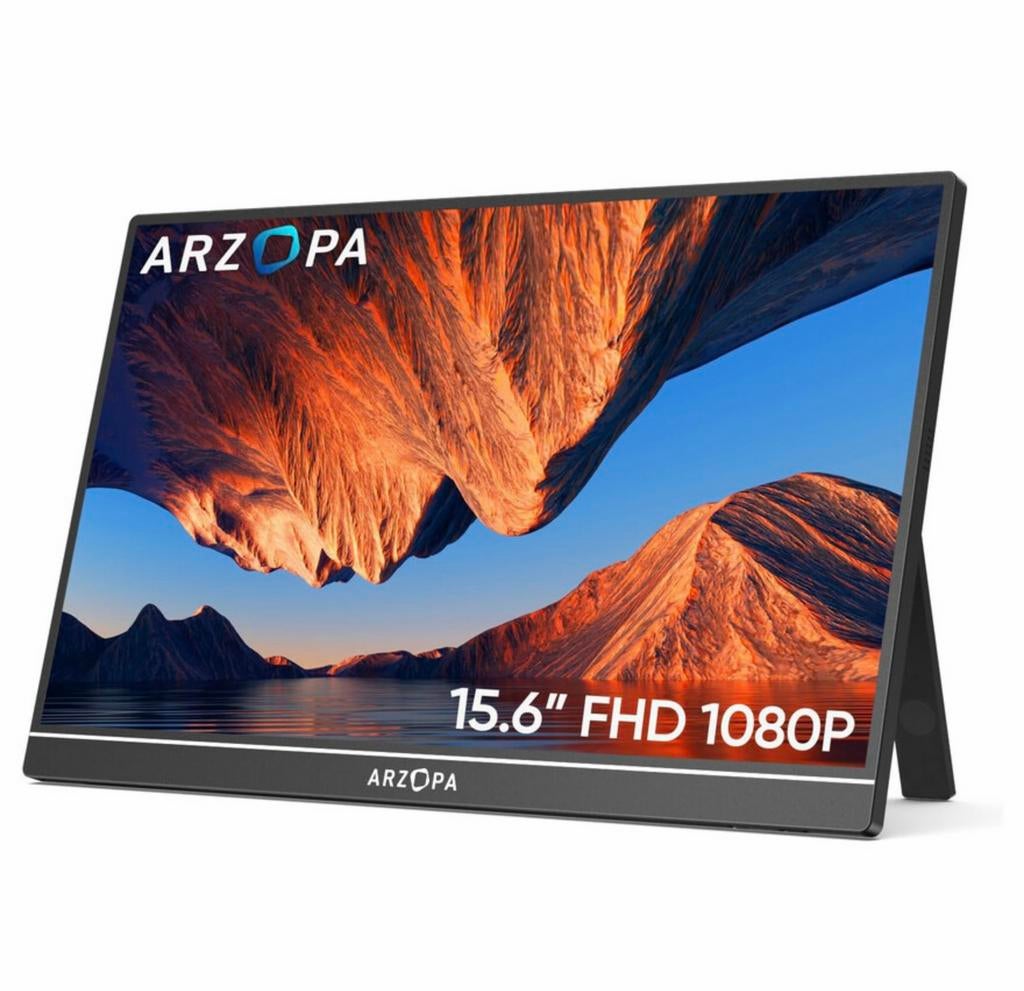 ARZOPA 15.6” Full HD 1080P Draagbare Monitor – Nieuw Product, Computers en Software, Monitoren, Gaming, IPS, HDMI, Nieuw