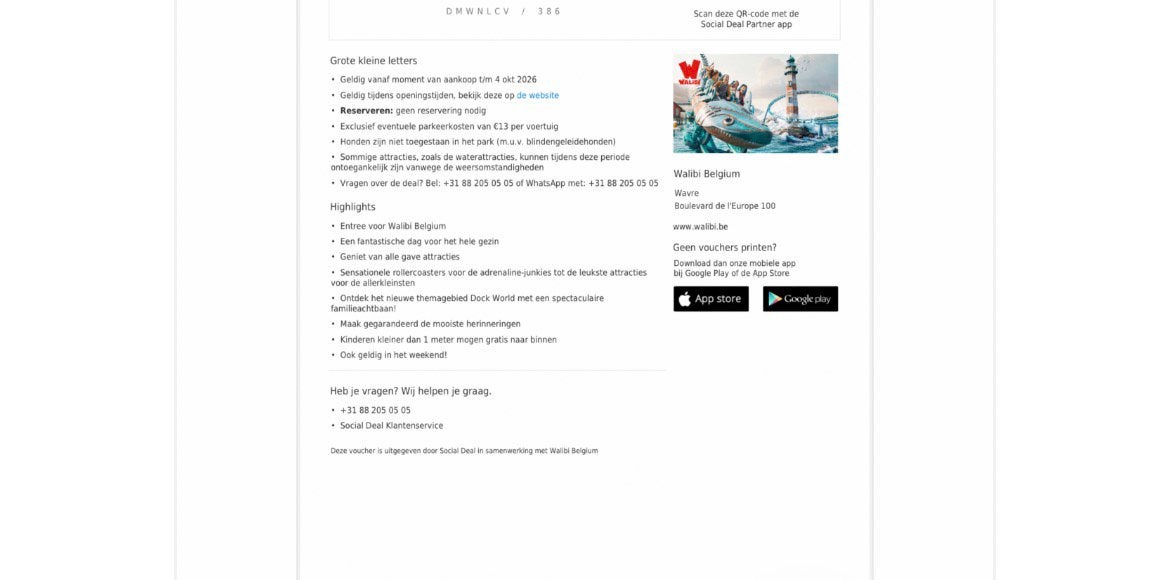 Toegangskaart Walibi, Tickets en Kaartjes