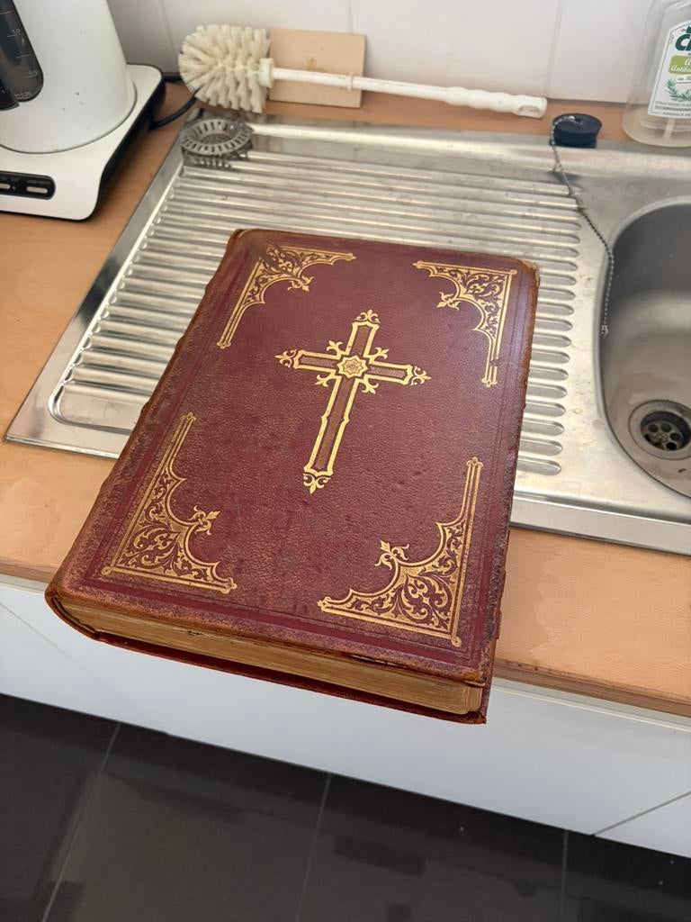 Antiek Missale Romanum 1935 - Latijns misboek - leren band, Antiek en Kunst, Ophalen