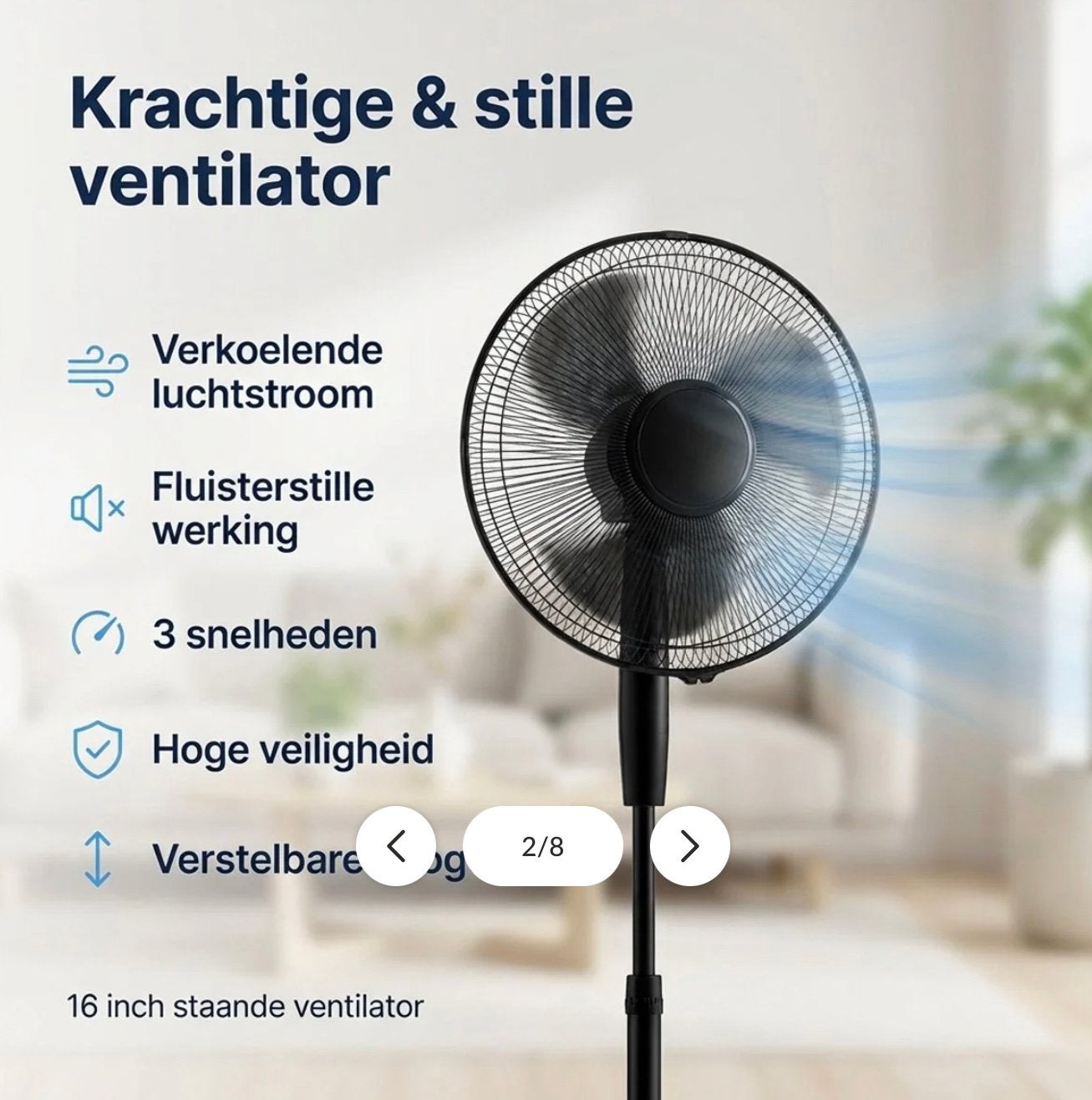 Nieuwe ventilator, Electroménager, Ventilateurs, Enlèvement, Neuf, Ventilateur de trépied
