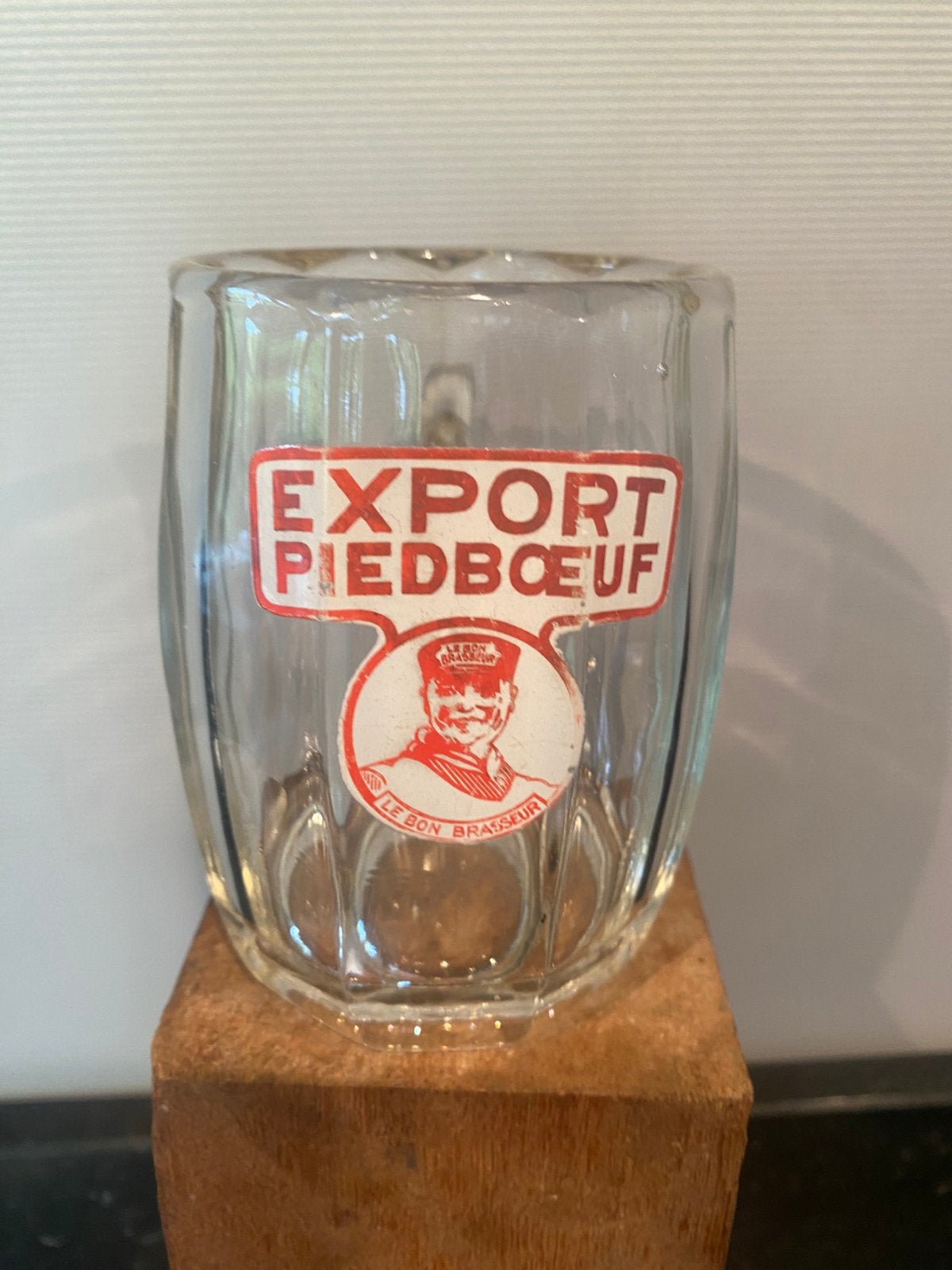piedboeuf export chope / bierpul glas, Collections, Enlèvement ou Envoi, Utilisé, Chope(s), Autres marques