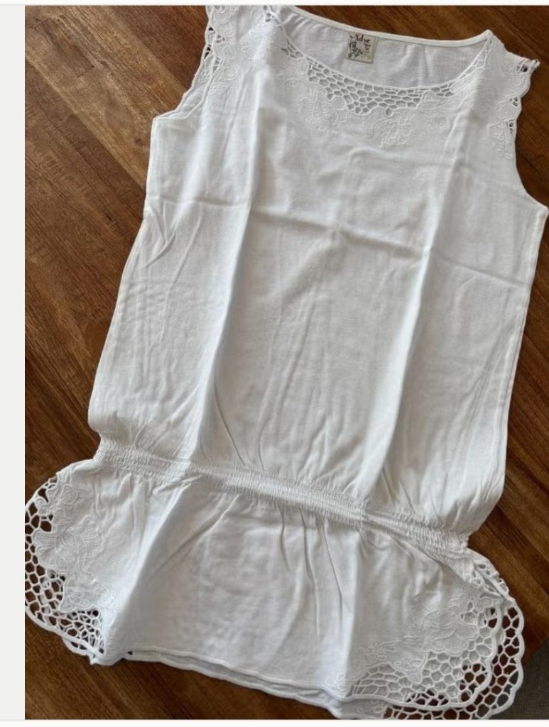Blouse vintage taille M, Enlèvement ou Envoi, Comme neuf, Taille 38/40 (M), Blanc