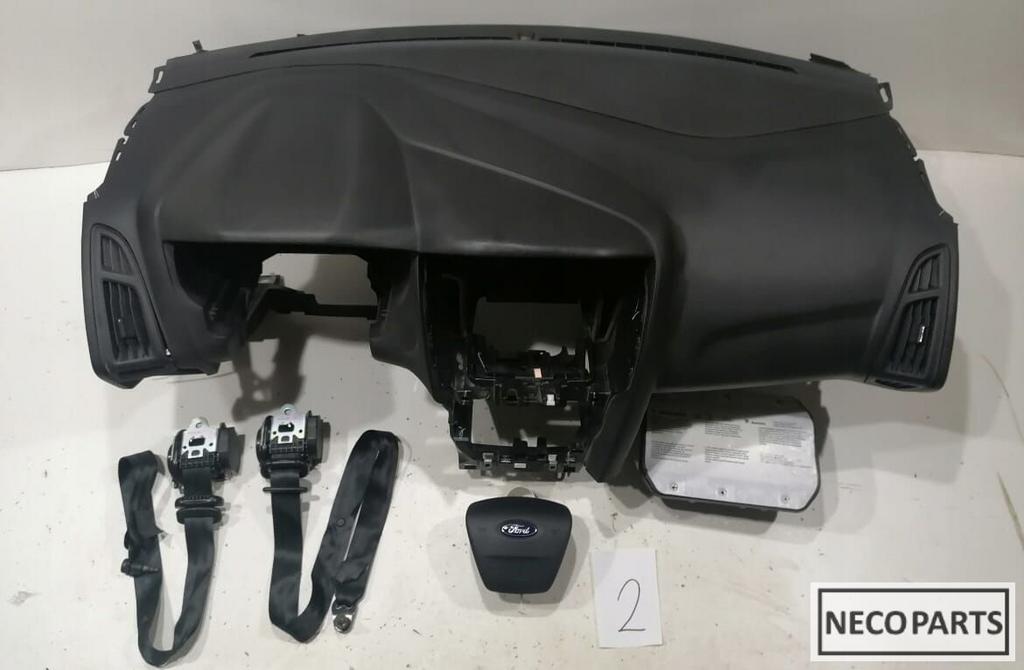 FORD FOCUS MK3 AIRBAG AIRBAGSET DASHBOARD ALLES LEVERBAAR !, -, -, -, Enlèvement ou Envoi