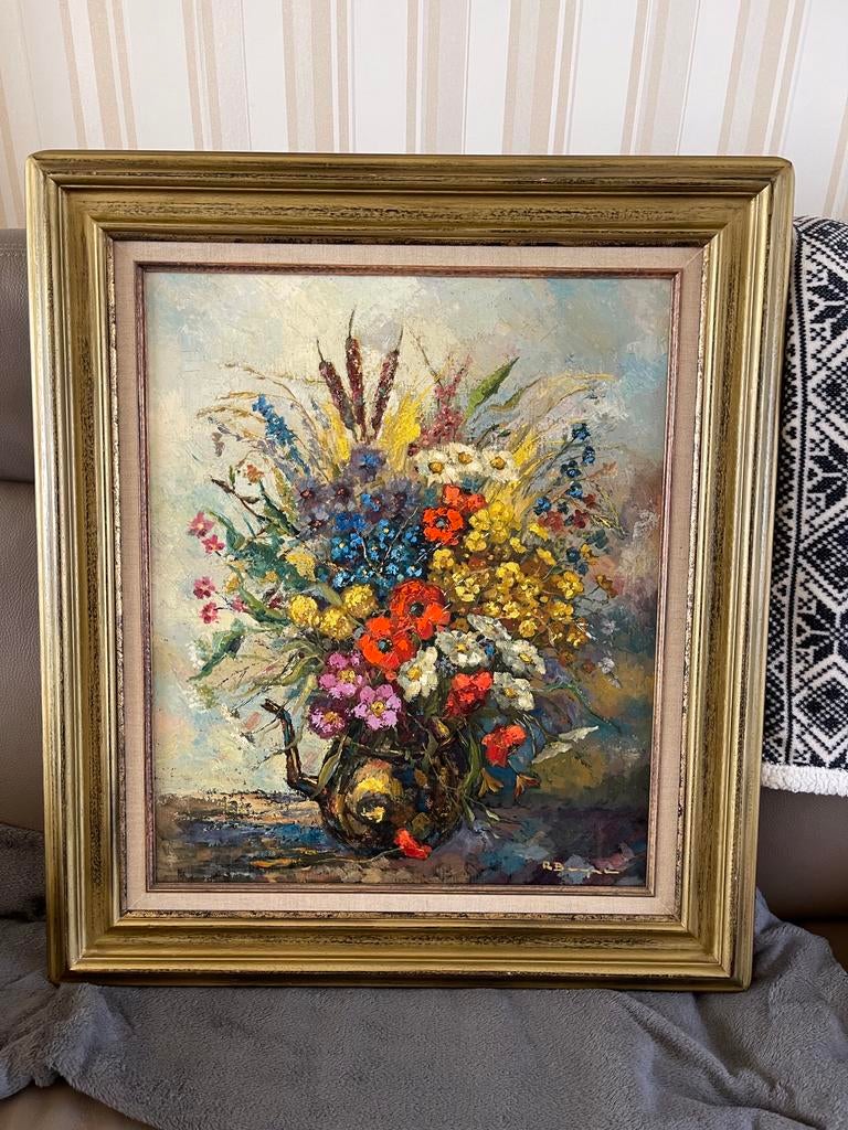 Roeselare: Stilleven met bloemen, Raf Buyse (1926-2013), Antiek en Kunst, Kunst | Schilderijen | Klassiek, Ophalen