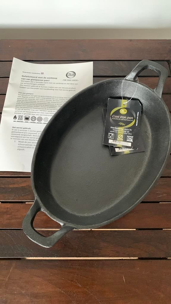 Gietijzeren pan - Oil&Vinegar - NIEUW, Huis en Inrichting, Ophalen, Zo goed als nieuw