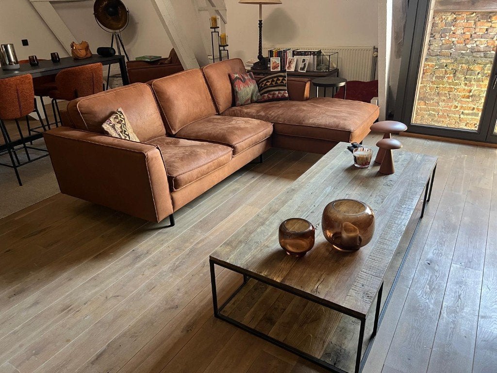 Salonset met tafel TE KOOP in zeer goede staat!, Ophalen, Zo goed als nieuw, Hout