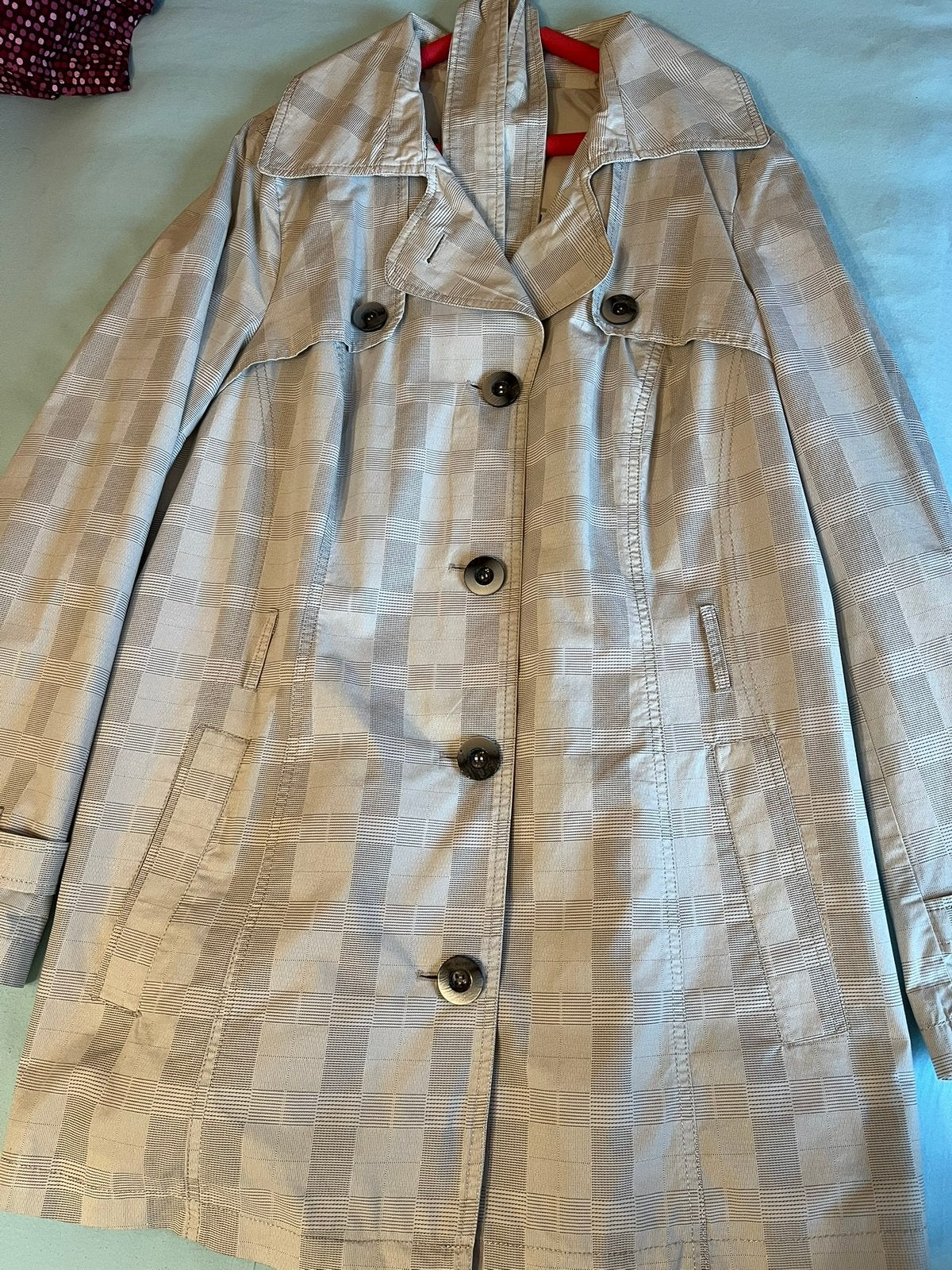 Imperméable d été en tergal avec capuche amovible. T.46, Kleding | Dames, Jassen | Zomer, Ophalen, Zo goed als nieuw, Grijs