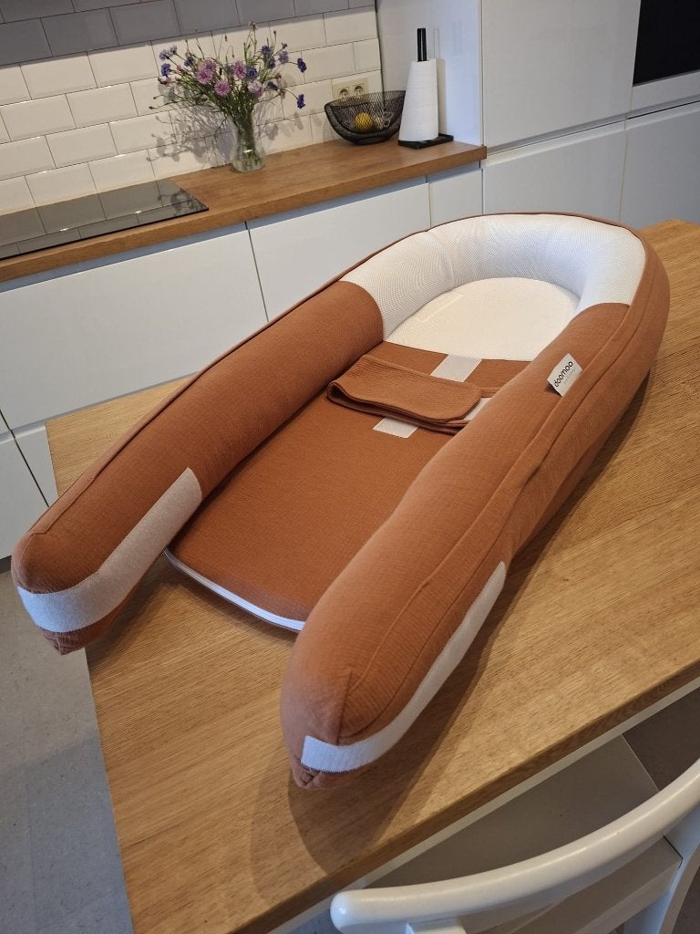 Doomoo Cocoon babynestje terracotta/bruin, Kinderen en Baby's, Ophalen, Zo goed als nieuw, Overige typen