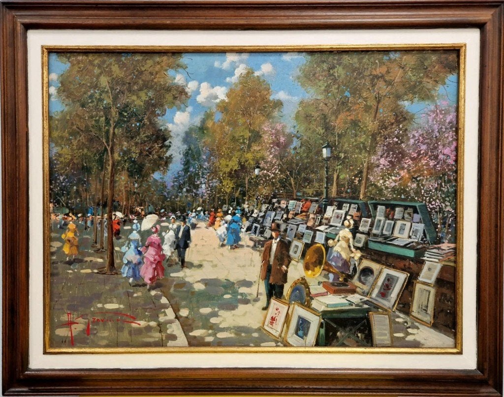 Antonio GRAVINA 1934-2011, Enlèvement, Signé, Toile