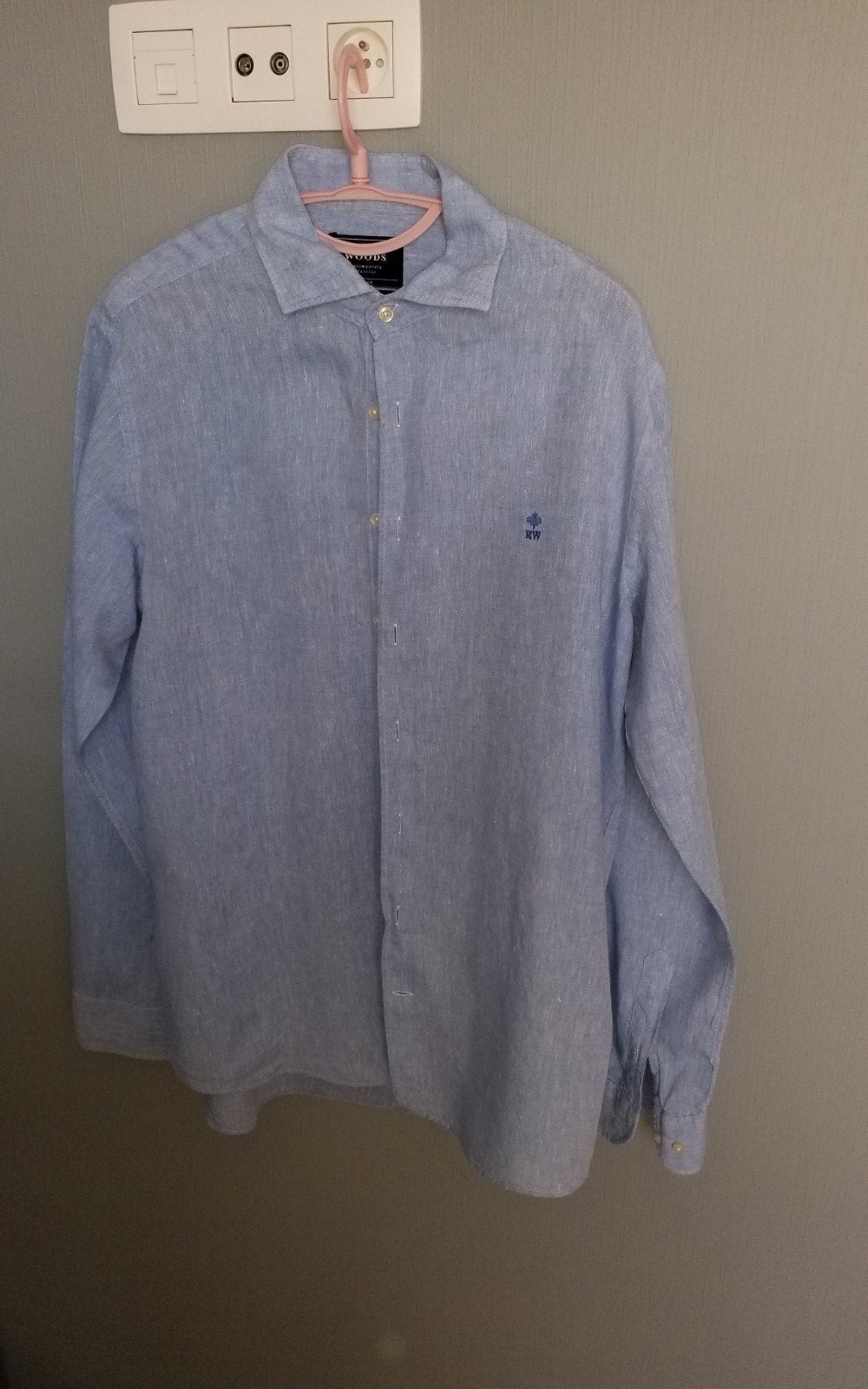 Herenhemd RIVER WOODS, Kleding | Heren, Ophalen, Blauw, Zo goed als nieuw, Halswijdte 41/42 (L)