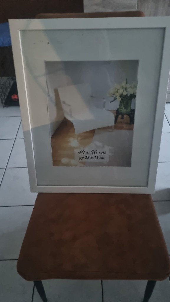 Witte foto kader, Antiquités & Art, Art | Dessins & Photographie, Enlèvement, Photo