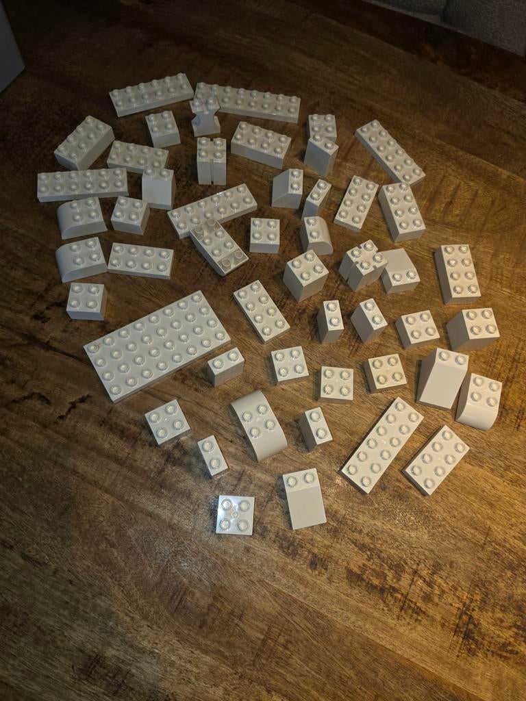 50 blocs Lego Duplo blancs, Enfants & Bébés, Jouets | Duplo & Lego, Enlèvement ou Envoi, Duplo