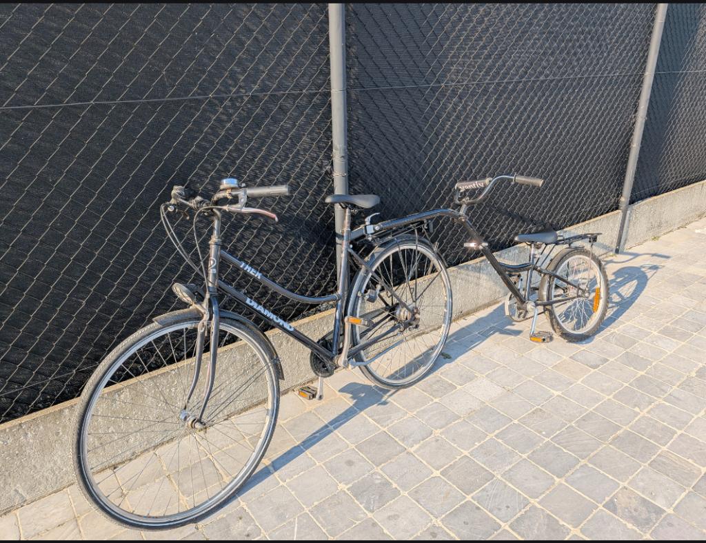 Mee-rijfietsje inclusief fiets !, Overige merken, Velgrem, Ophalen of Verzenden, 16 tot 20 inch