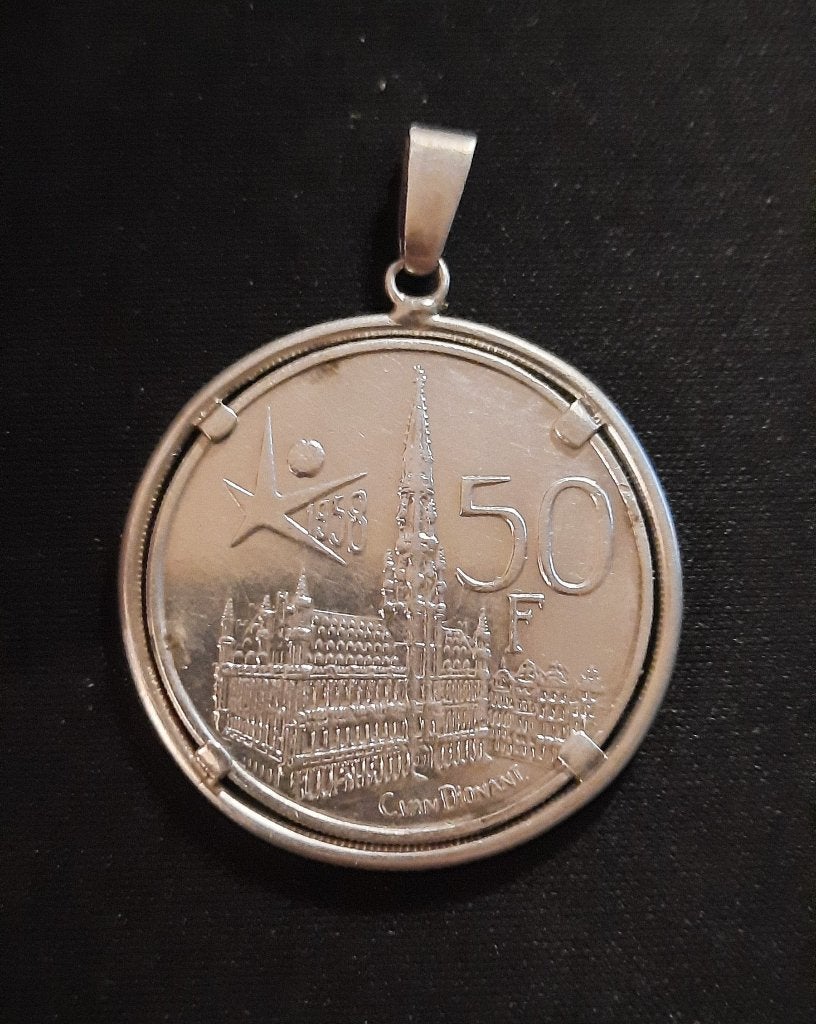 Pendentif monnaie 50 Fr Expo en argent, Enlèvement ou Envoi, Argent