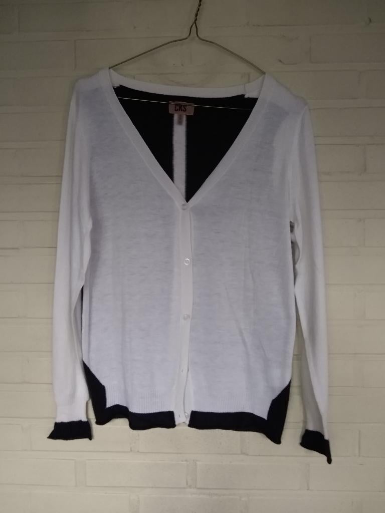 Wit/zwarte gilet CKS, maat S – NIEUW, Ophalen, Overige kleuren, Nieuw, Maat 36 (S)
