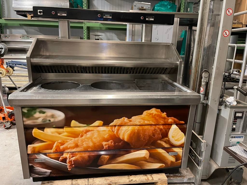 Perfecta friteuse 3 potten 157cm ( aardgas of propaan ), Ophalen of Verzenden