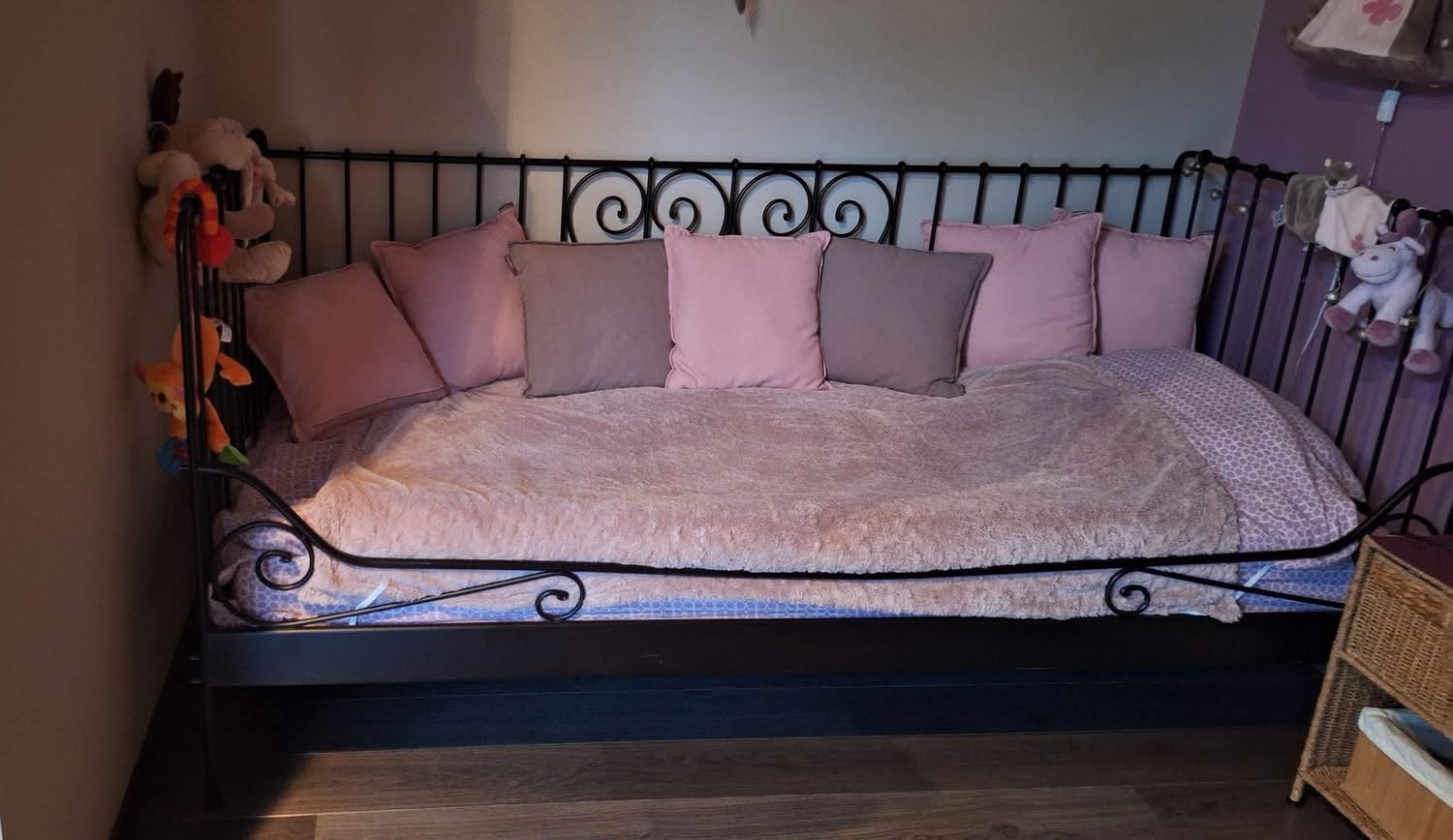 Lit complet + déco, Huis en Inrichting, Slaapkamer | Slaapbanken, Ophalen, Zo goed als nieuw