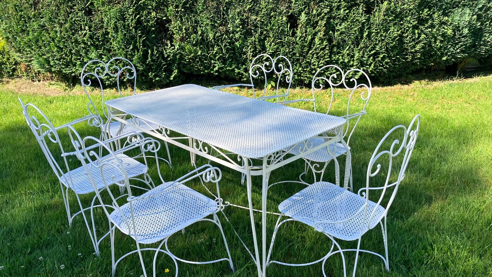 Ensemble de jardin vintage., Jardin & Terrasse, Table à dinner, Salons de jardin, Enlèvement, Utilisé