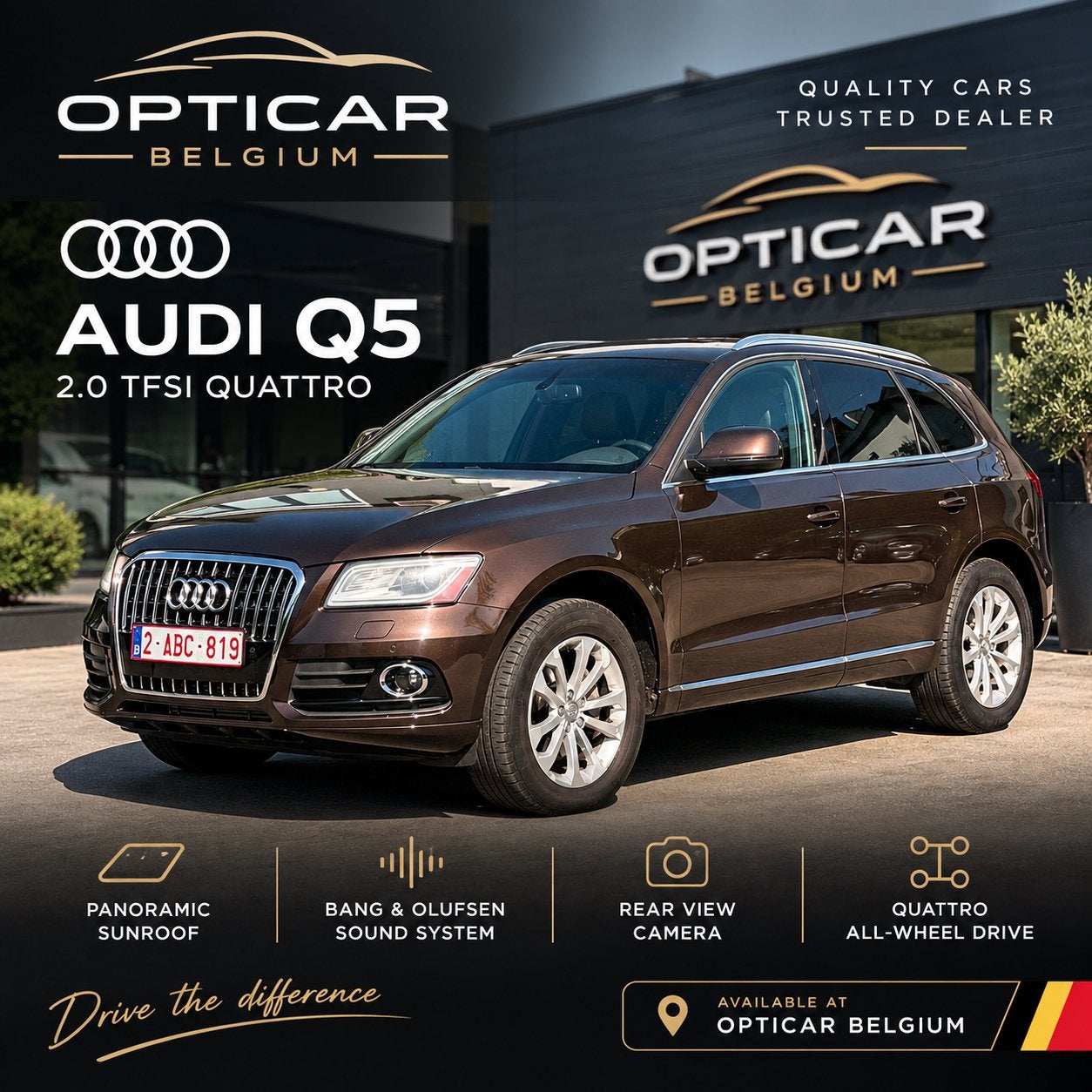*** Audi Q5 - 2.0 Tfsi - Pano - Caméra - B&O - Garantie **, Cuir, Euro 5, Achat, 155 kW