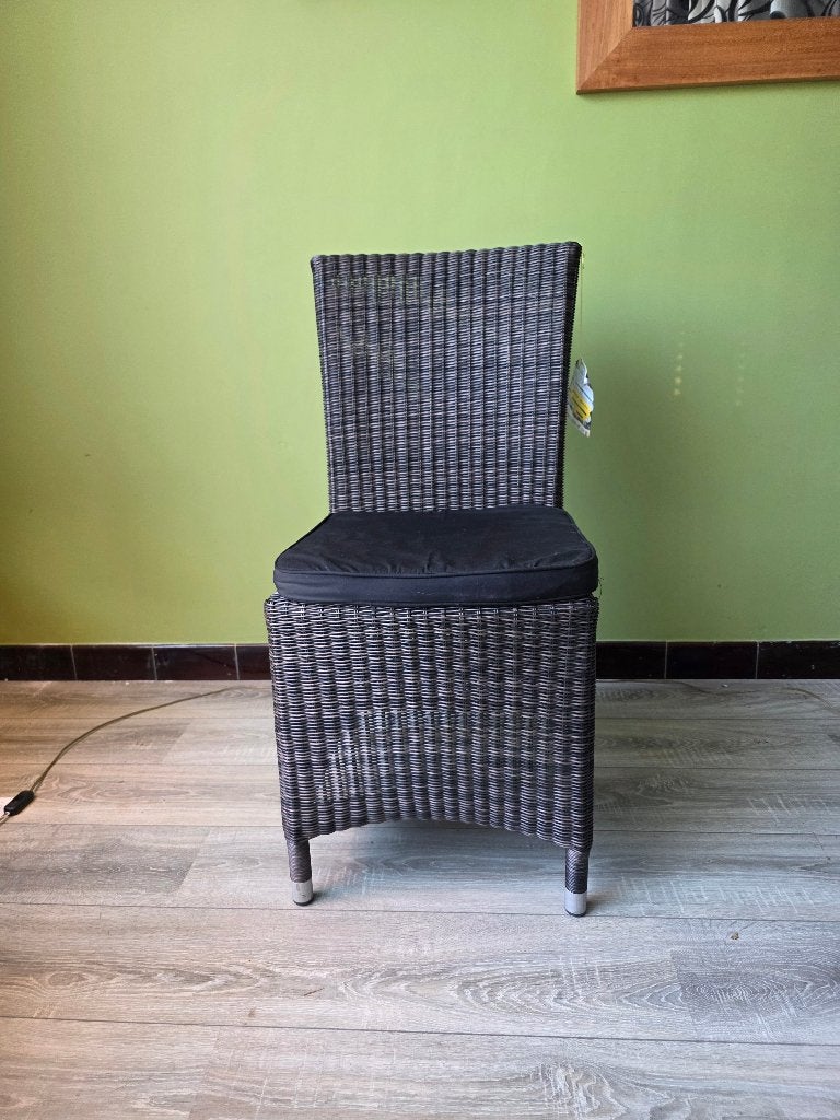 Luxe rieten loungestoel, Tuin en Terras, Tuinstoelen, Ophalen, Nieuw, Kunststof