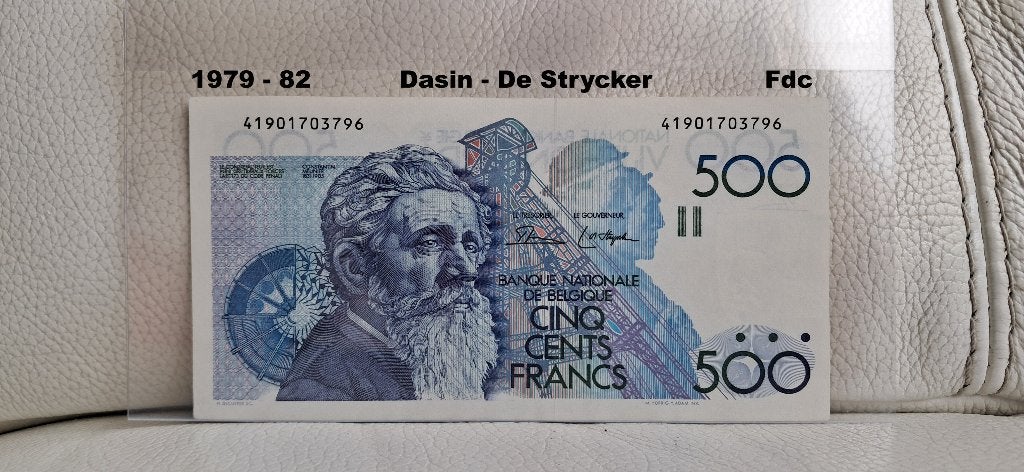 500 Frank Meunier Dasin - De Strycker - Fdc, Postzegels en Munten, Verzenden, Los biljet