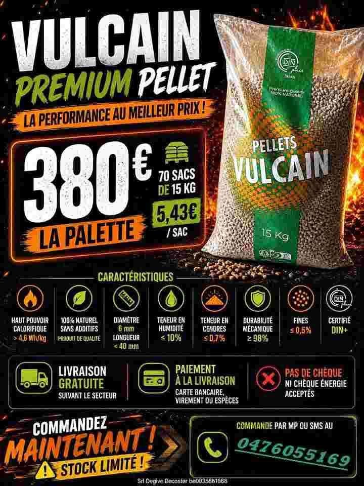 Pellet 100% resineux par palette paiement a la livraison, 6 m³ ou plus, Envoi, Autres essences de bois