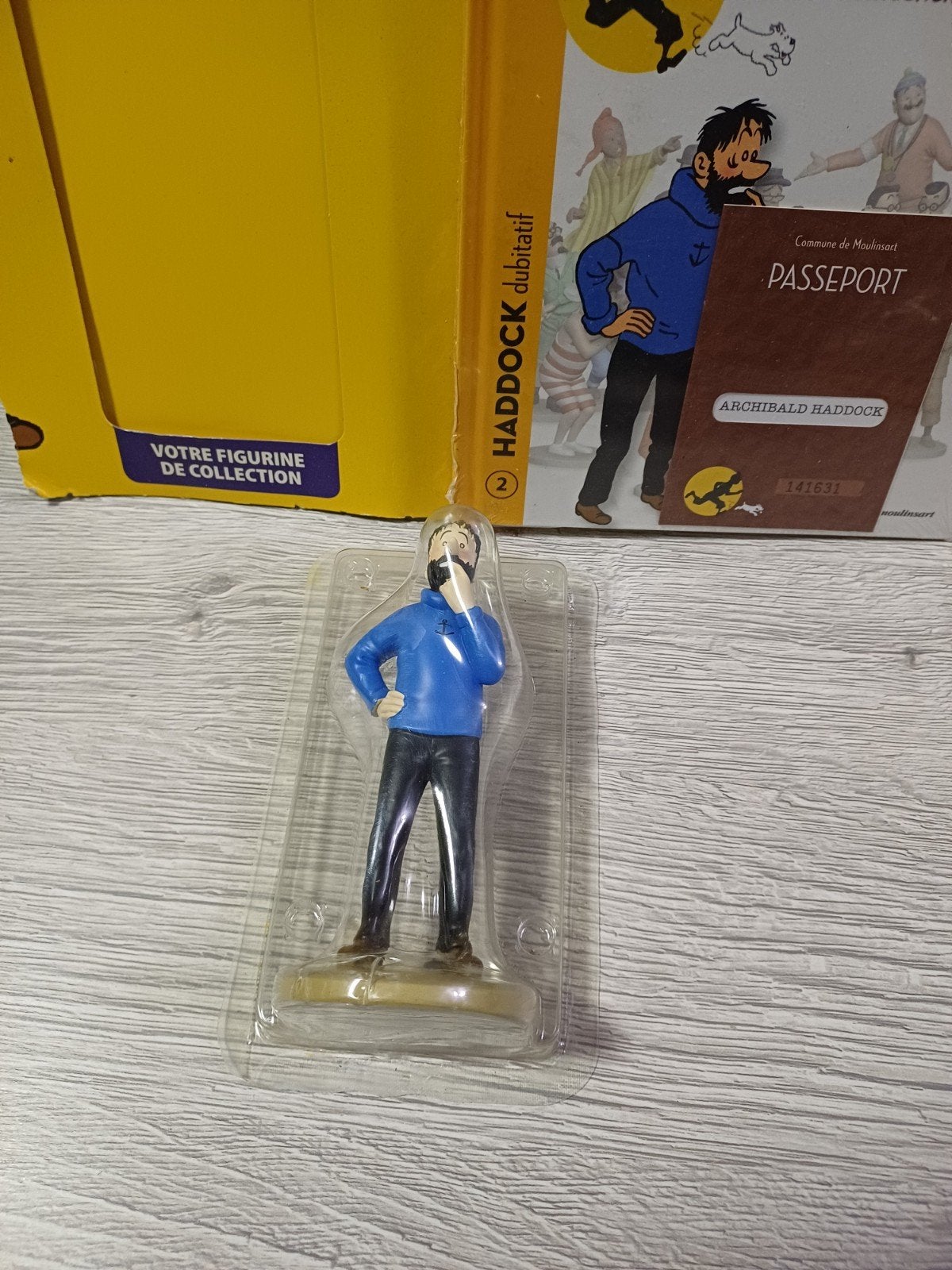 Figurine Haddock Dubitatif 2 Tintin, Collections, Enlèvement ou Envoi, Tintin, Comme neuf, Statue ou Figurine