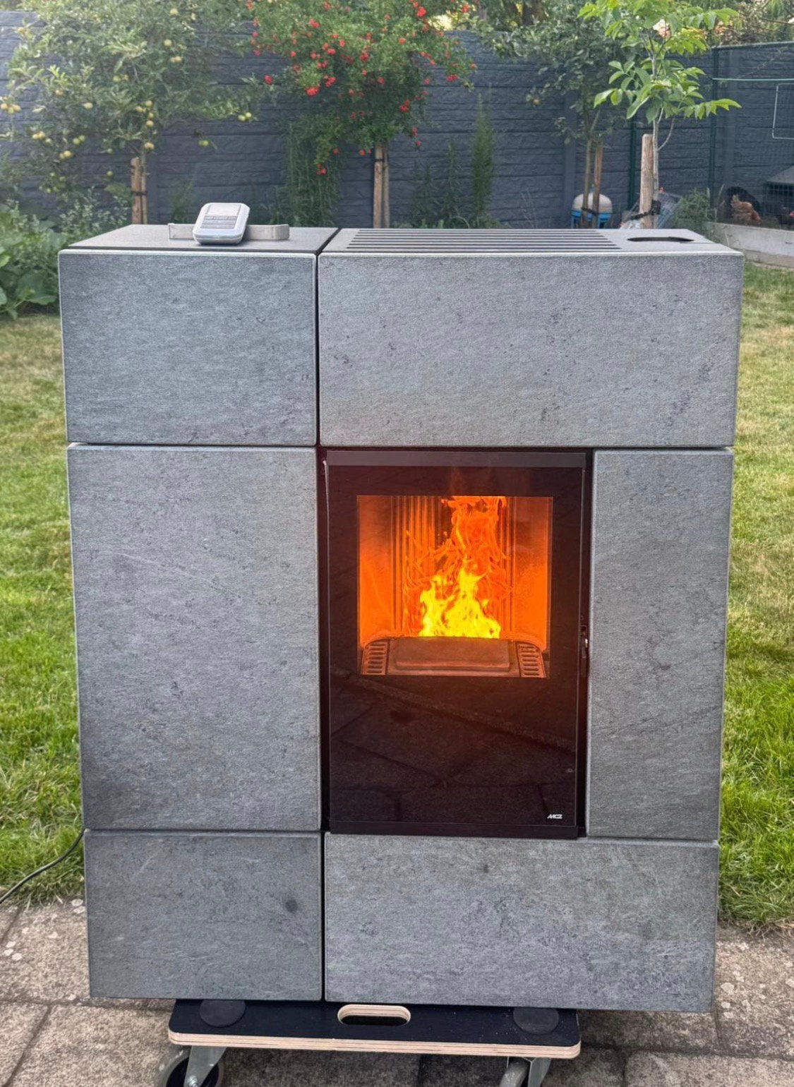 Pelletkachel MCZ Stream Comfort Air speksteen 12.4 kw, Ophalen, Zo goed als nieuw