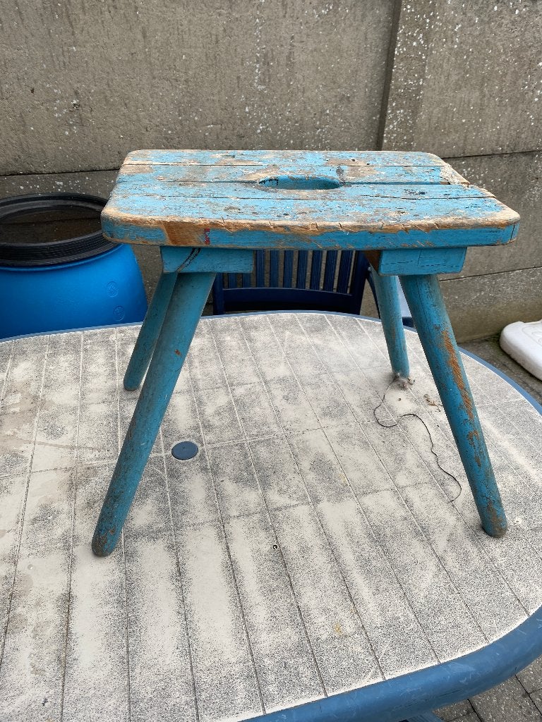 Houten krukje, Ophalen, Gebruikt, Hout