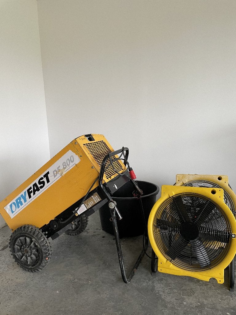 Bouwdroger DF400 en DF800 + ventilatoren, Ophalen