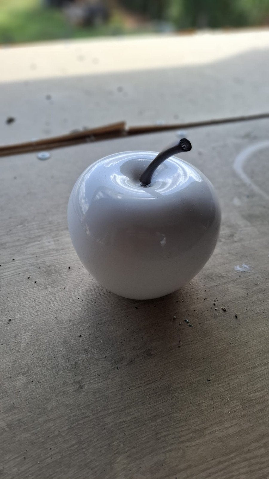 Sfeervolle witte keramische decoratie-appel (tuincentrum), Enlèvement