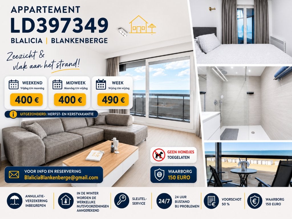 Vakantieappartement te huur, Provincie West-Vlaanderen