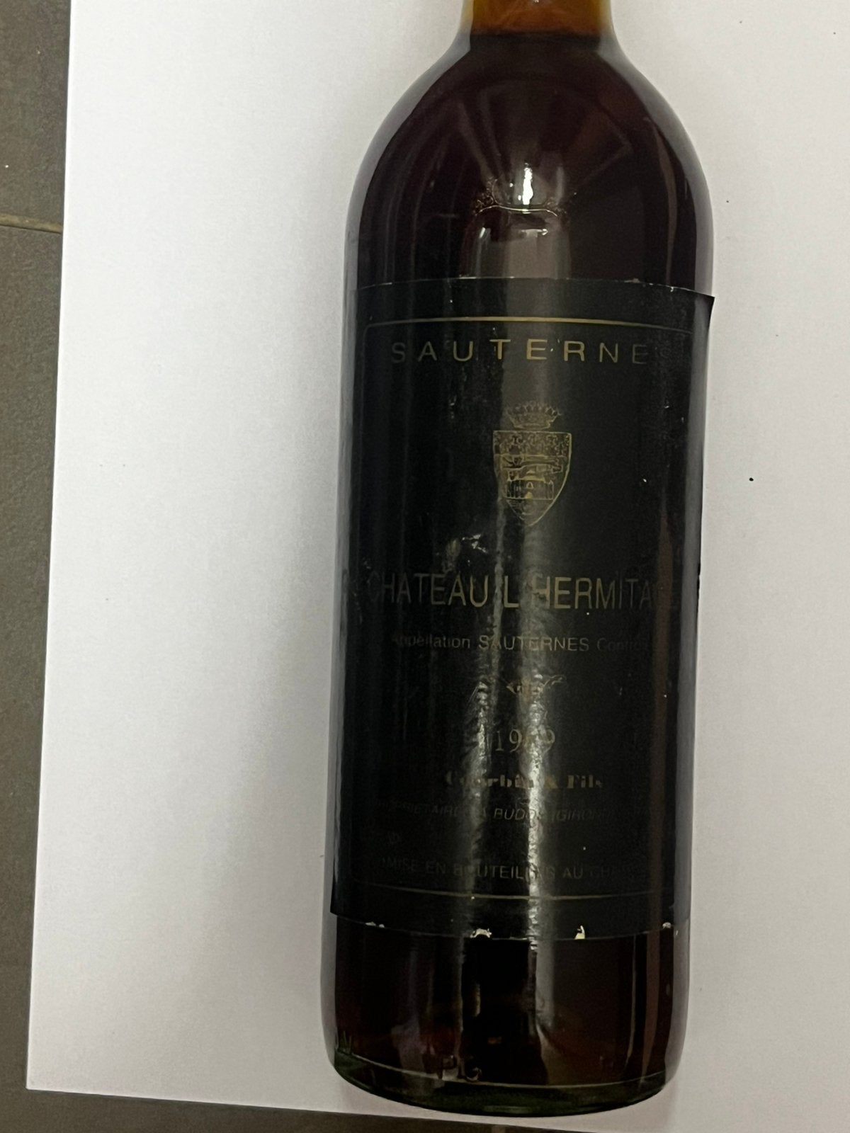 Chateau l’Hermitage 1989, Ophalen