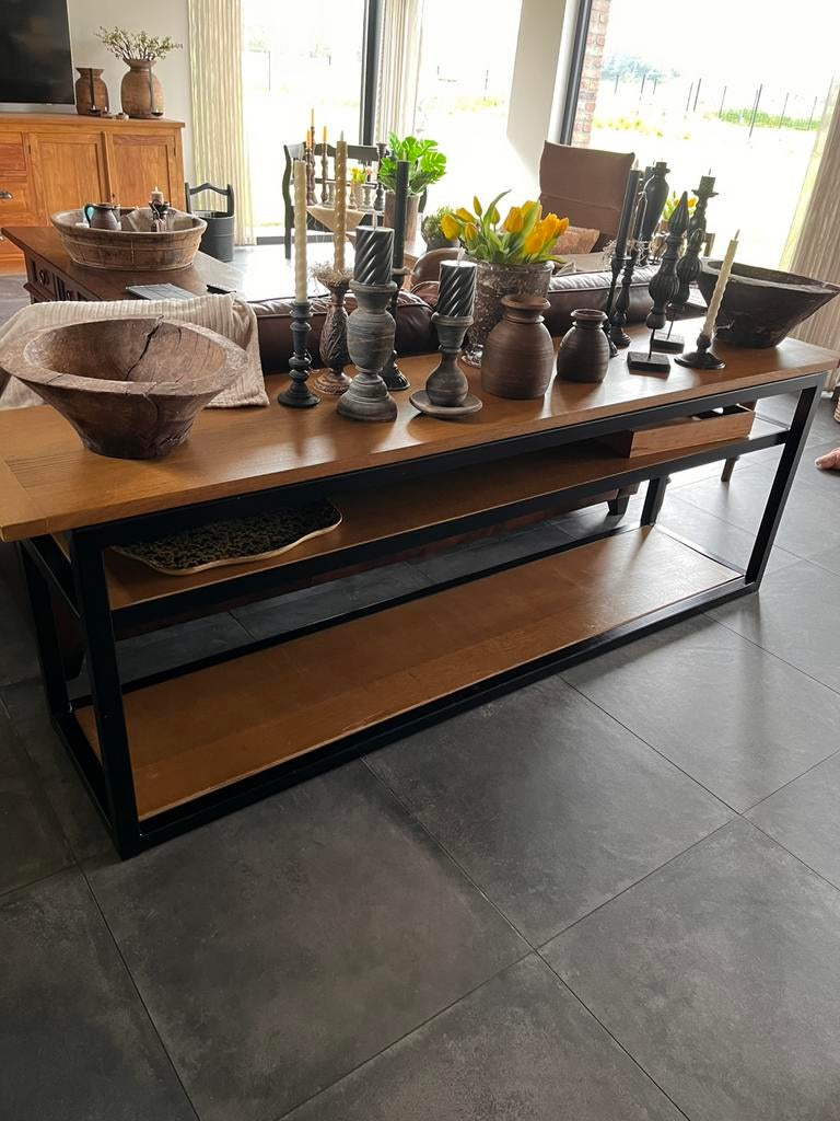 Tv meubel/sidetable industrieel, Huis en Inrichting, Tafels | Sidetables, Zo goed als nieuw, Ophalen