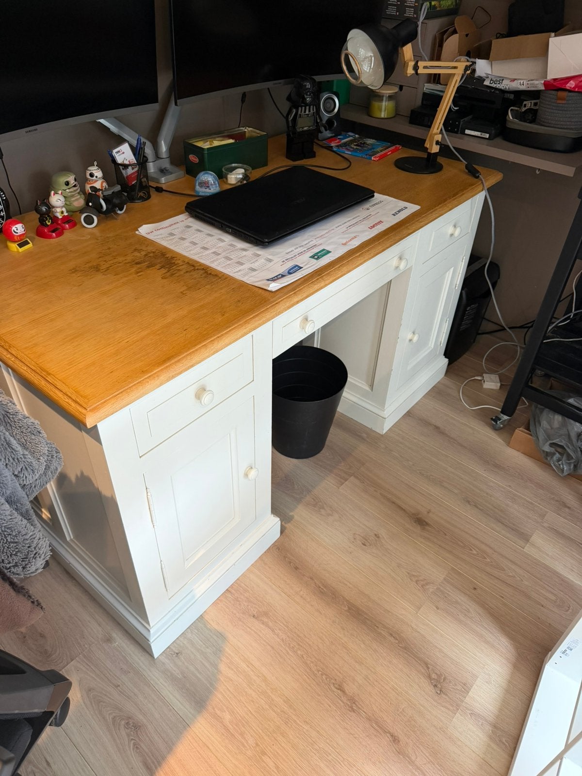 Bureau en massif 150 x 75 x 80, Maison & Meubles, Enlèvement, Démontable, Comme neuf