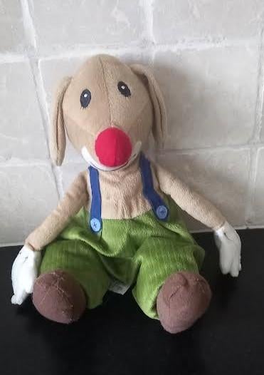 knuffel circus clown hond met muis, Kinderen en Baby's, Speelgoed | Knuffels en Pluche, Ophalen of Verzenden, Zo goed als nieuw