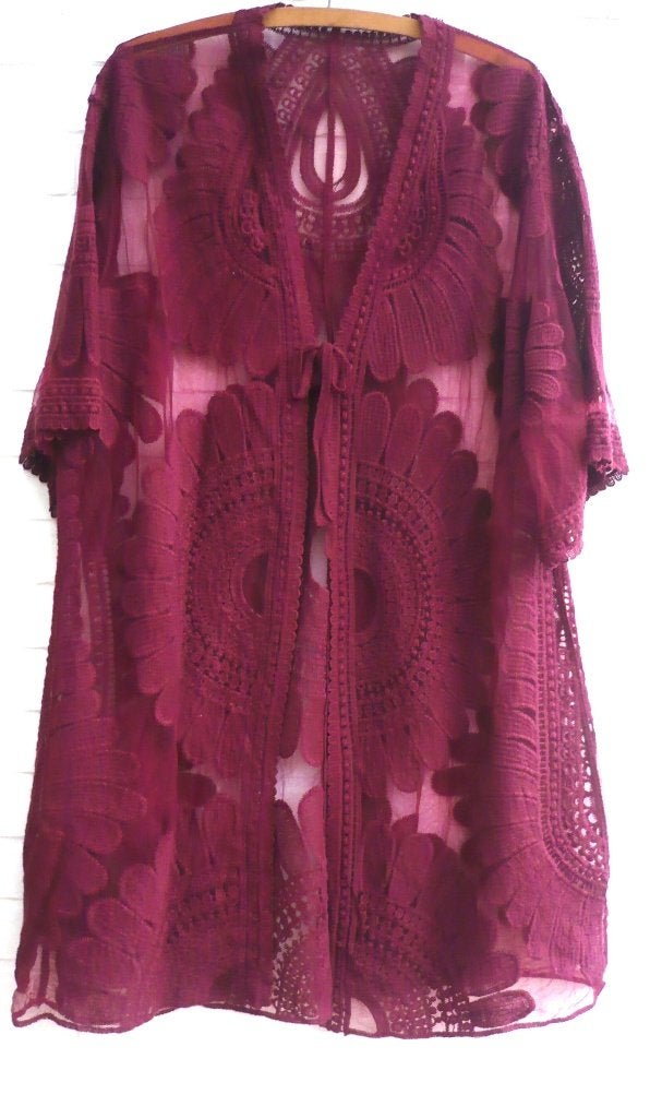 Gilet long bordeaux taille XXL - NOUVEAU !, Enlèvement ou Envoi, Neuf, Autres couleurs, Chemisier ou Tunique