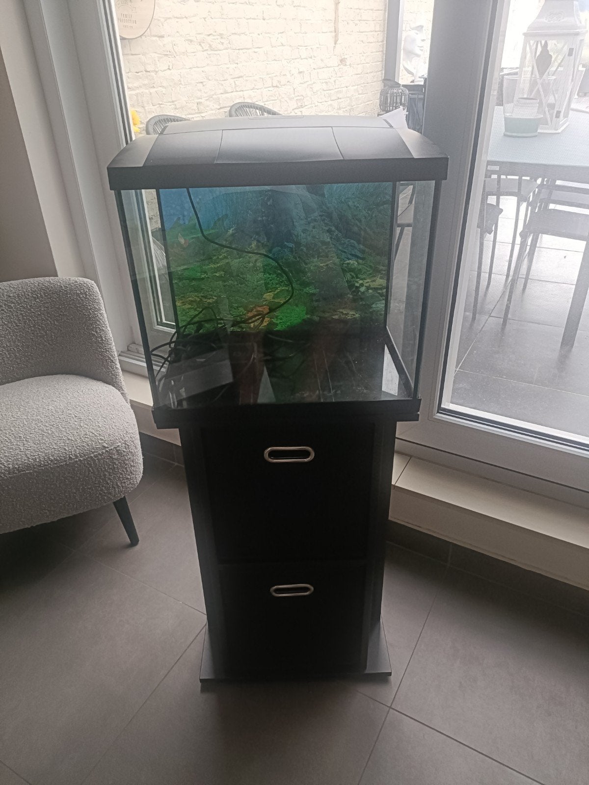 aquarium + meubelkast in goede staat te koop, Aquarium vide, Enlèvement, Utilisé, Superfish