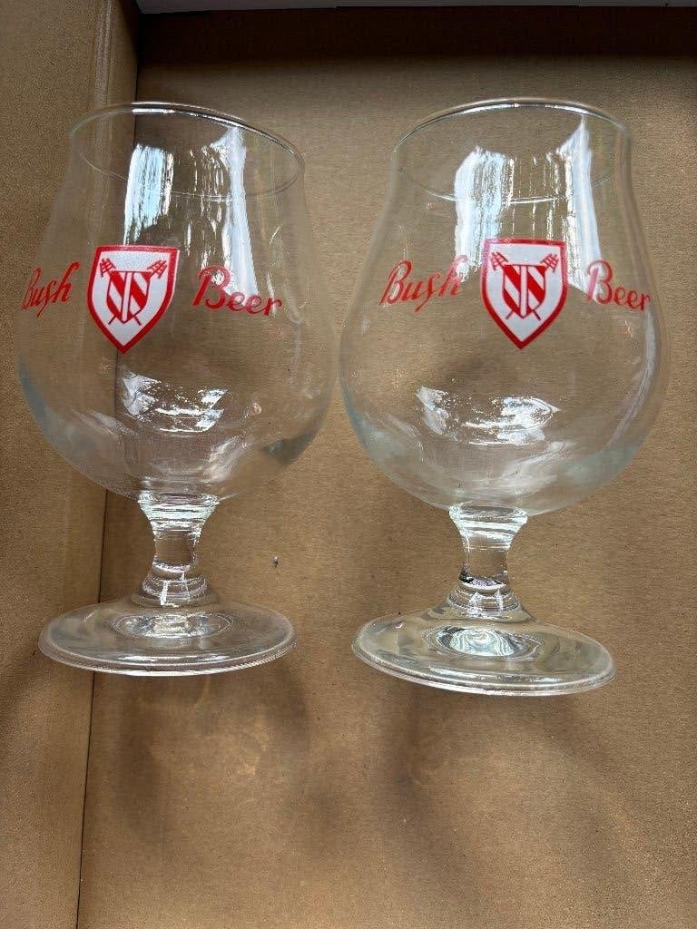 Bush Beer - type cognacglas (2 glazen), Ophalen of Verzenden, Gebruikt, Glas of Glazen, Overige merken