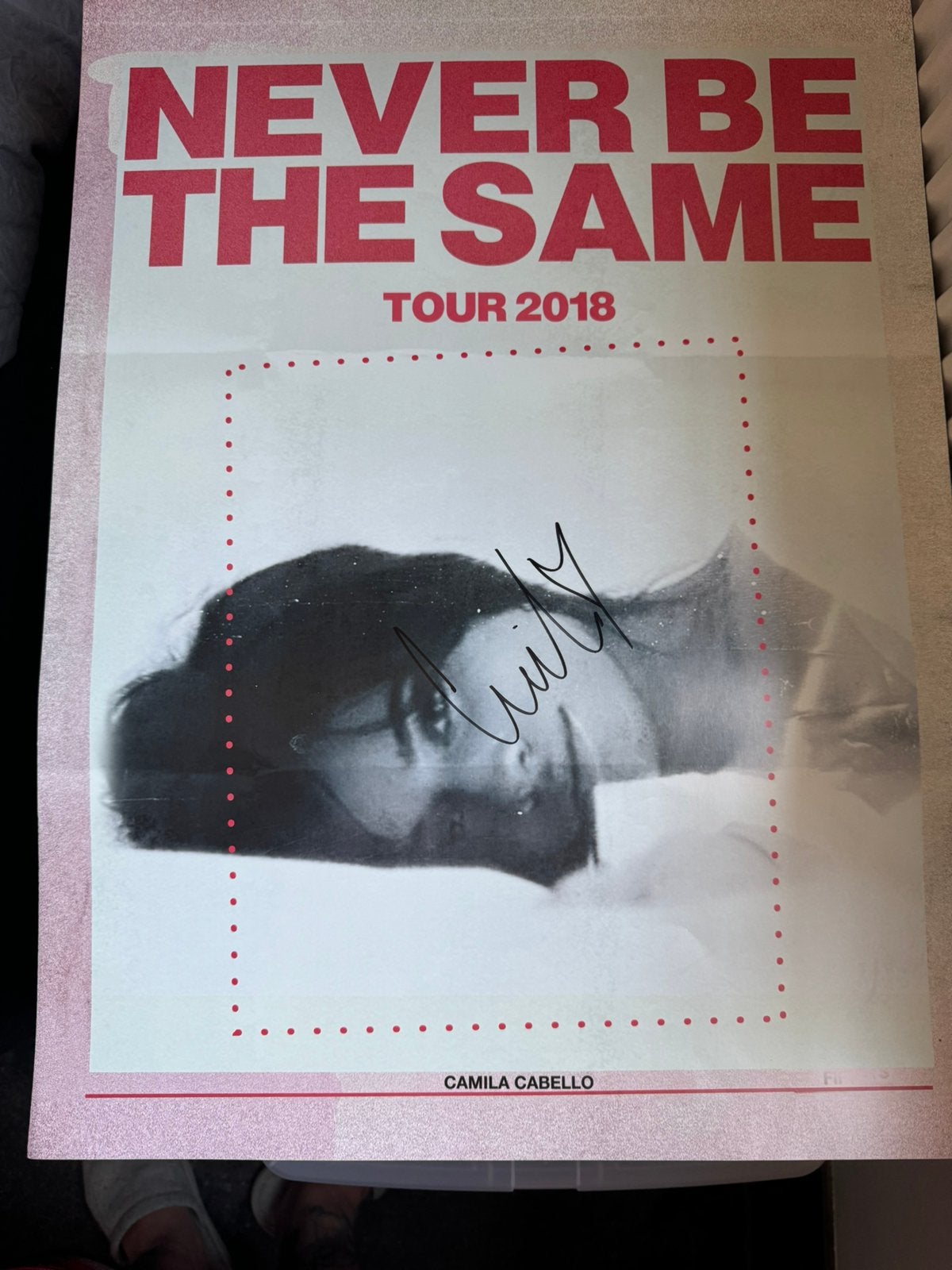 Gesigneerde tour poster Camila Cabello, Rechthoekig Staand, Deurposter of groter, Nieuw, Ophalen of Verzenden