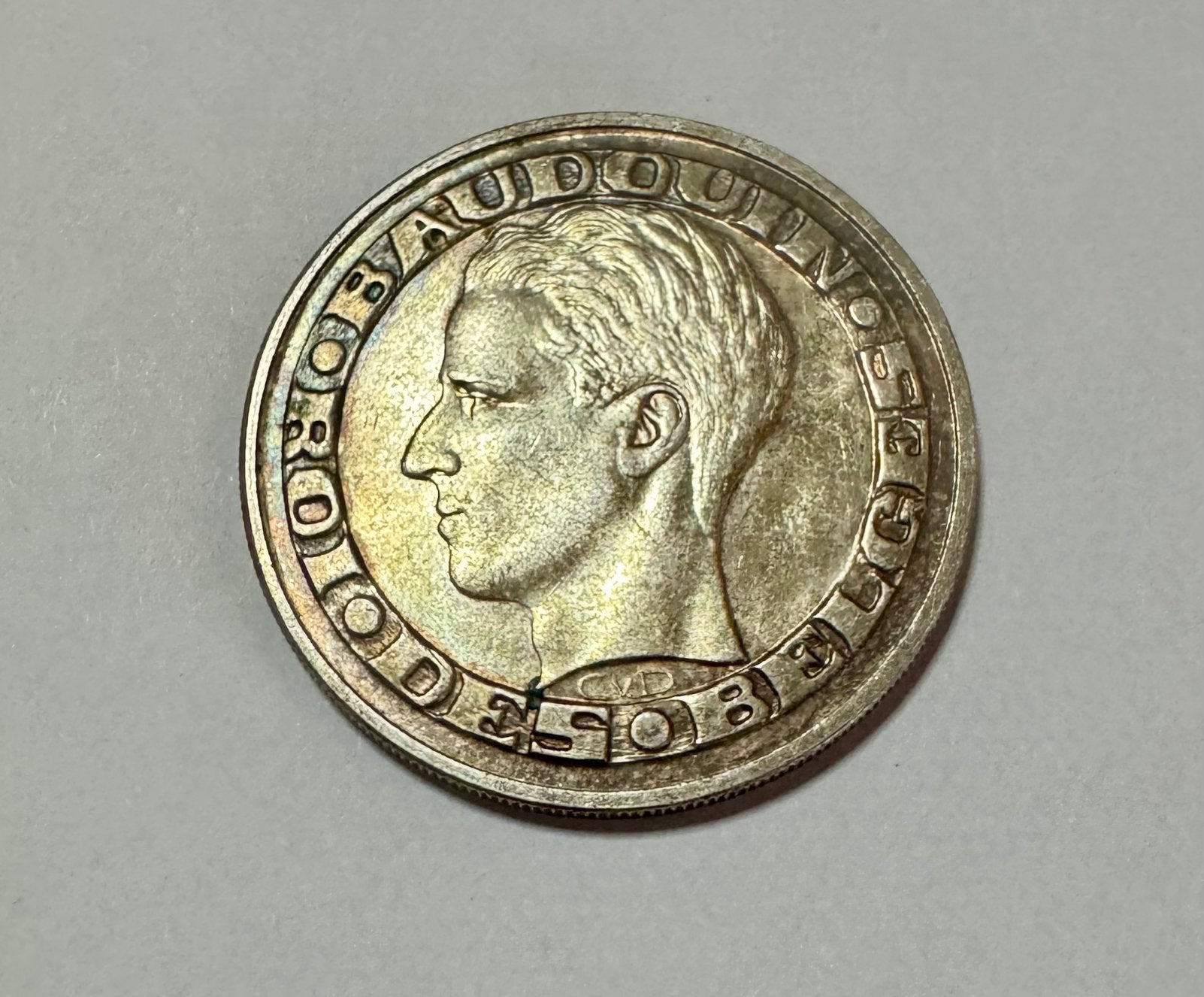 herdenkingsmunt van 50 Frank ter gelegenheid van 1958, Ophalen of Verzenden, Zilver