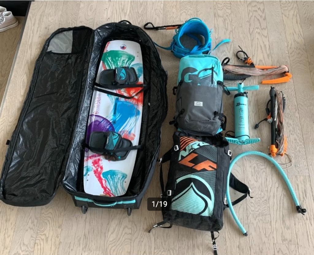 Kit de kitesurf, Double astuce, 8 m², Enlèvement, Ensemble de kite