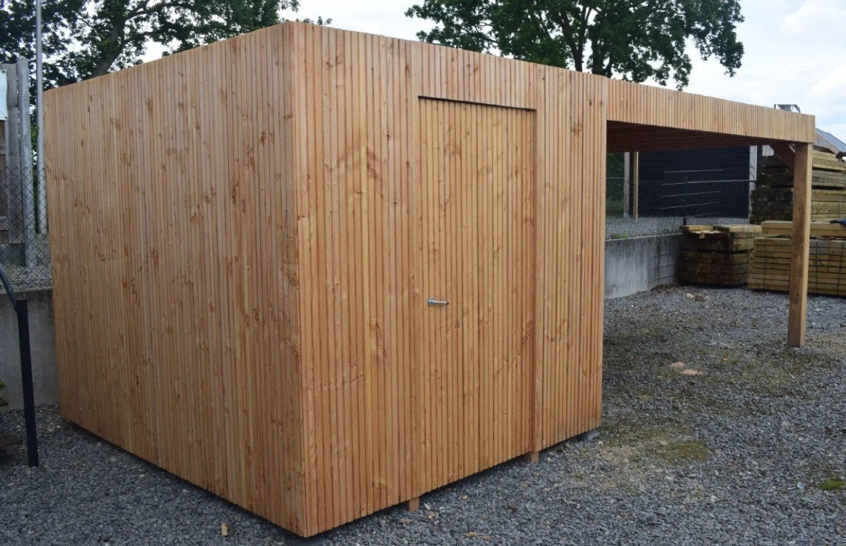 Nieuw Douglas tuinhuis/buitenverblijf met grote overkapping, Ophalen, Hout, Tuinhuis, Met overkapping