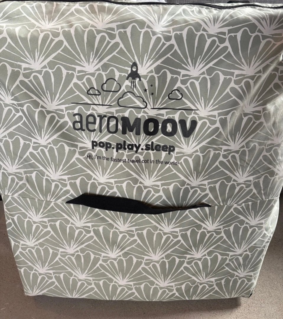 AeroMoov Instant Reisbed – Seashell Olive (Inclusief matras), Kinderen en Baby's, Ophalen of Verzenden, Zo goed als nieuw, Reisbedje
