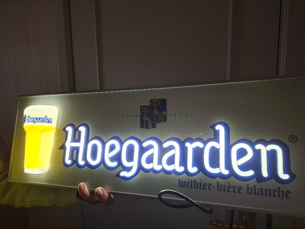 Lichtreclame Hoegaarden, Ophalen of Verzenden, Nieuw, Lichtbak of (neon) lamp