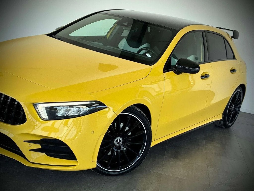 Mercedes-Benz A-CLASS 180 dA-PACK AMG-COCKPIT-CUIR-CARPLAY-C, Classe A, Achat, Entreprise, Jaune