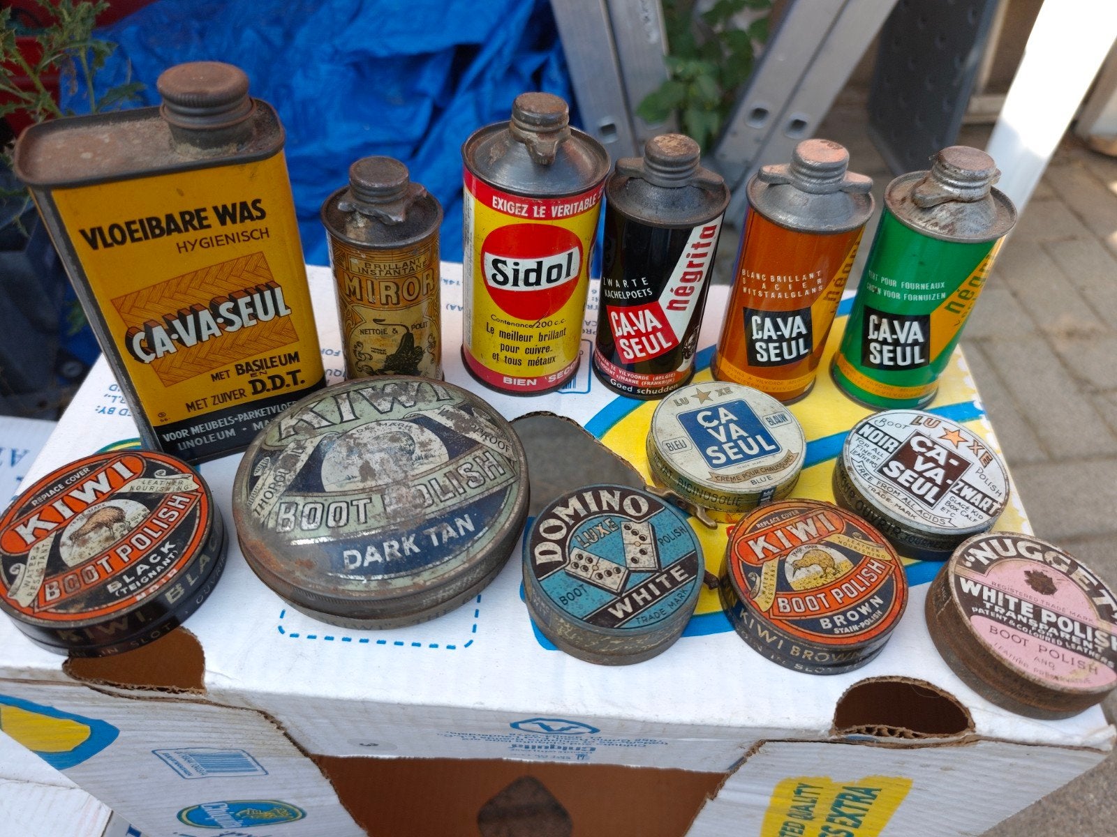 Lot de Boîtes cirage, Collections, Enlèvement
